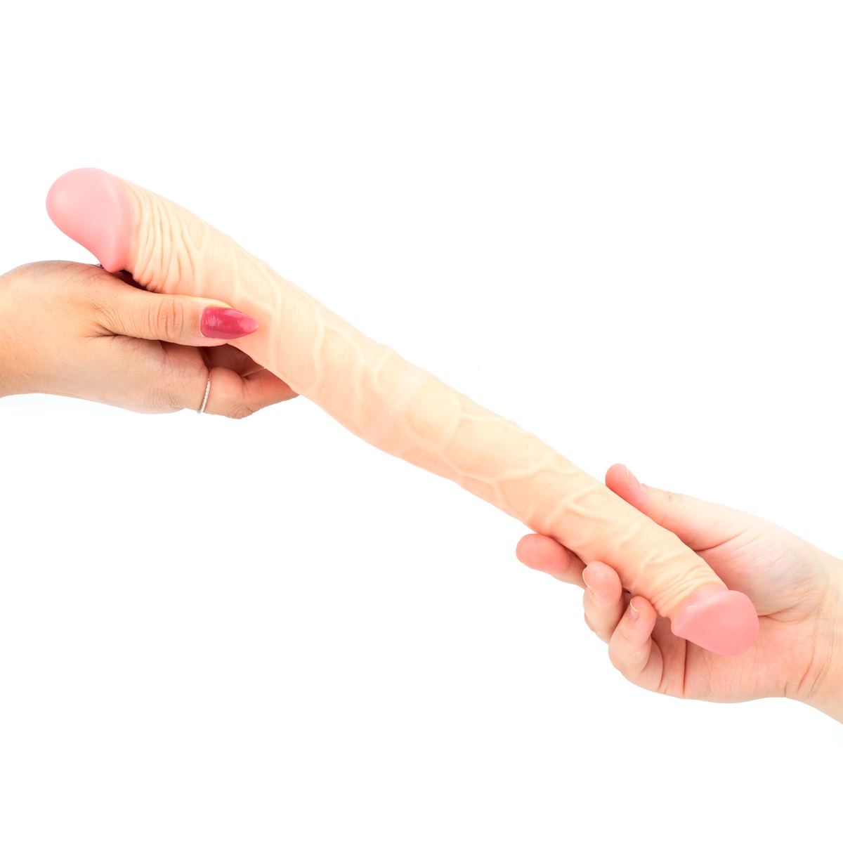 Pênis Duplo em TPE com Glande Definida nas 2 Extremidades - Lovetoy Realistic Double Dildo | 36 cm - 4