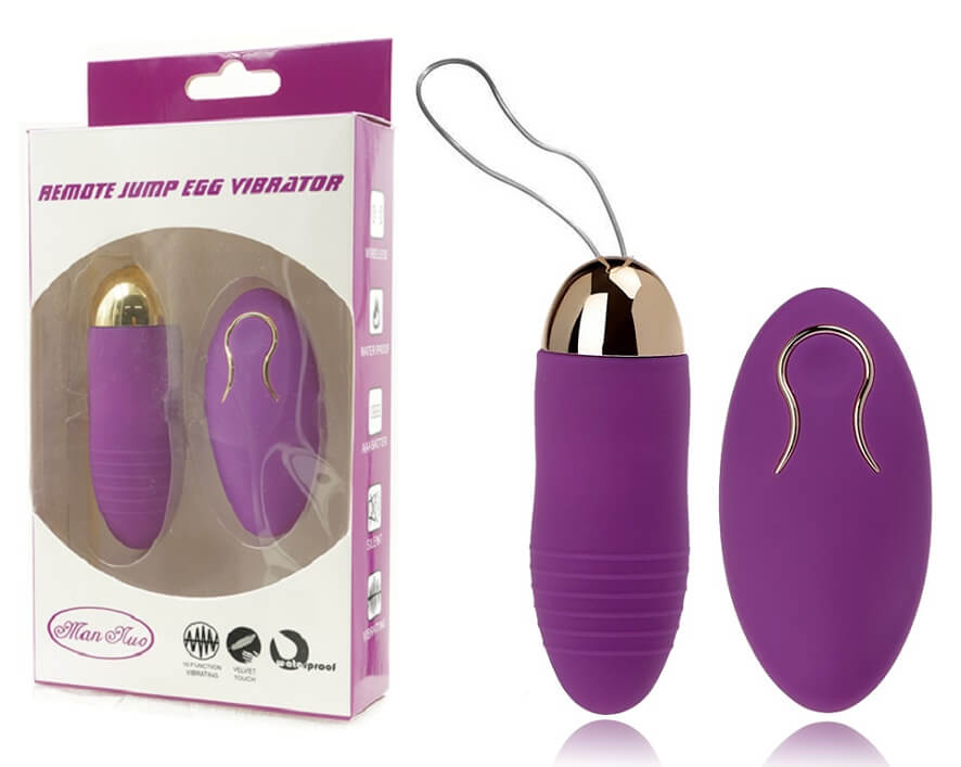 Bullet Revestido em Silicone com 10 Modos de Vibração e Controle Remoto Sem Fio - Remote Jump Egg Vibrator | 8,2 x 2,8 cm | Disponível em 2 Cores - 1