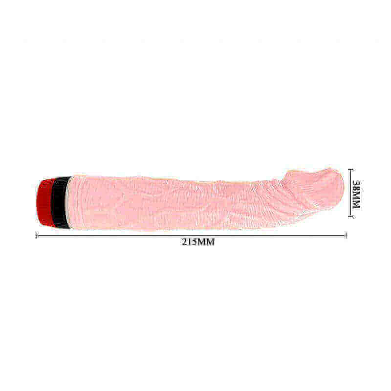 Prótese com Glande Definida, Veias e Vibração Multivelocidade - Rockin Dong | 19,5 x 3,8 cm - 3