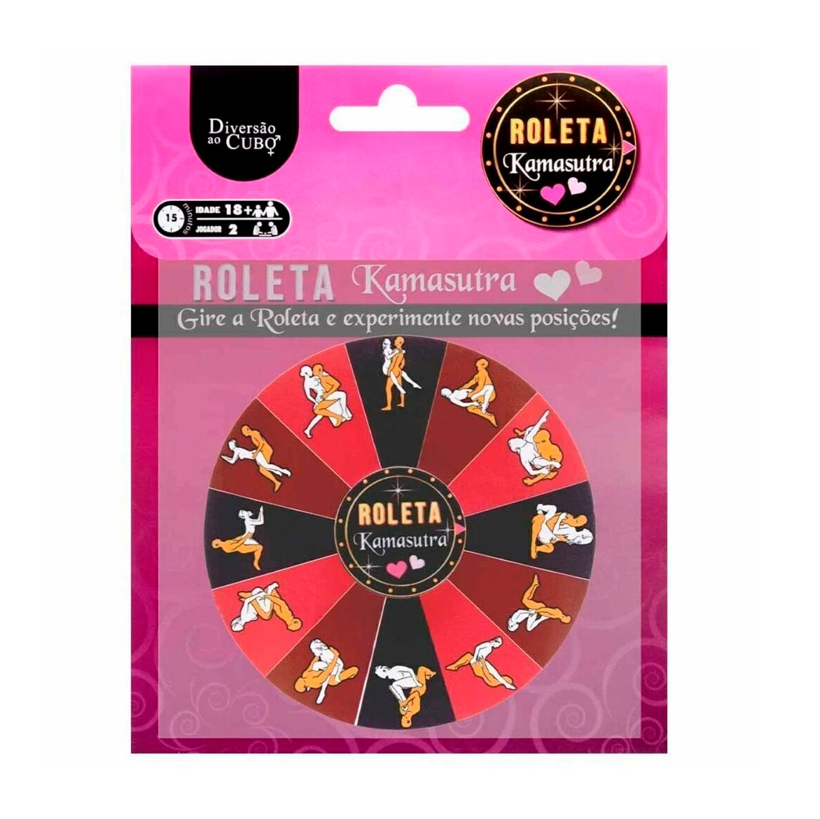 Roleta Kamasutra com 12 Posições - Diversão ao Cubo - 2