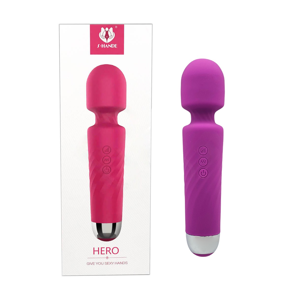 Vibrador Massageador em Silicone com 7 Modos de Vibração e 4 Níveis de Intensidade - S-Hande Hero | 19,7 x 4,4 cm | Disponível em 3 Cores - 1