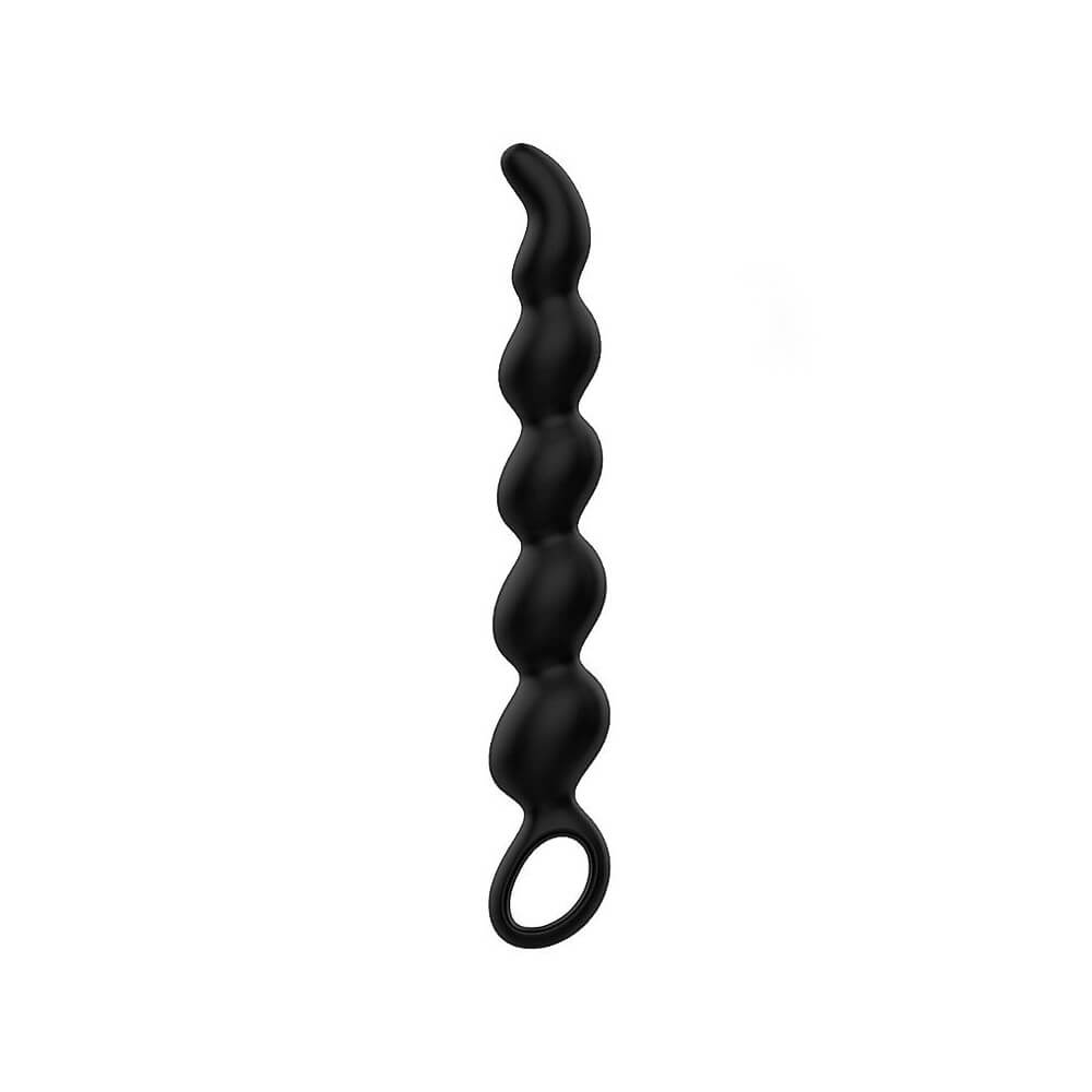 Plug Anal Escalonado em Silicone com Alça de Segurança e 5 Esferas de Tamanhos Gradativos - S-Hande Steve - 19 x 2,1 cm - 3