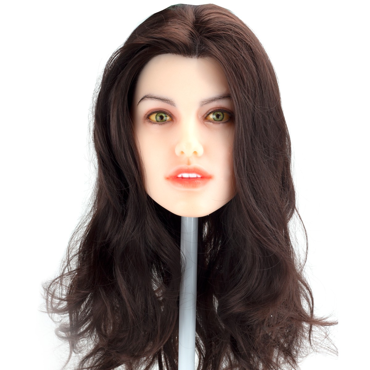 Sabrina - Boneca Realística em TPE com Pele Branca, Cabelo Castanho Longo, Olhos Verdes, Seios Fartos, Vértebras em Aço e Acessórios - 39 Kg e 1,68 Metros de Altura - 13