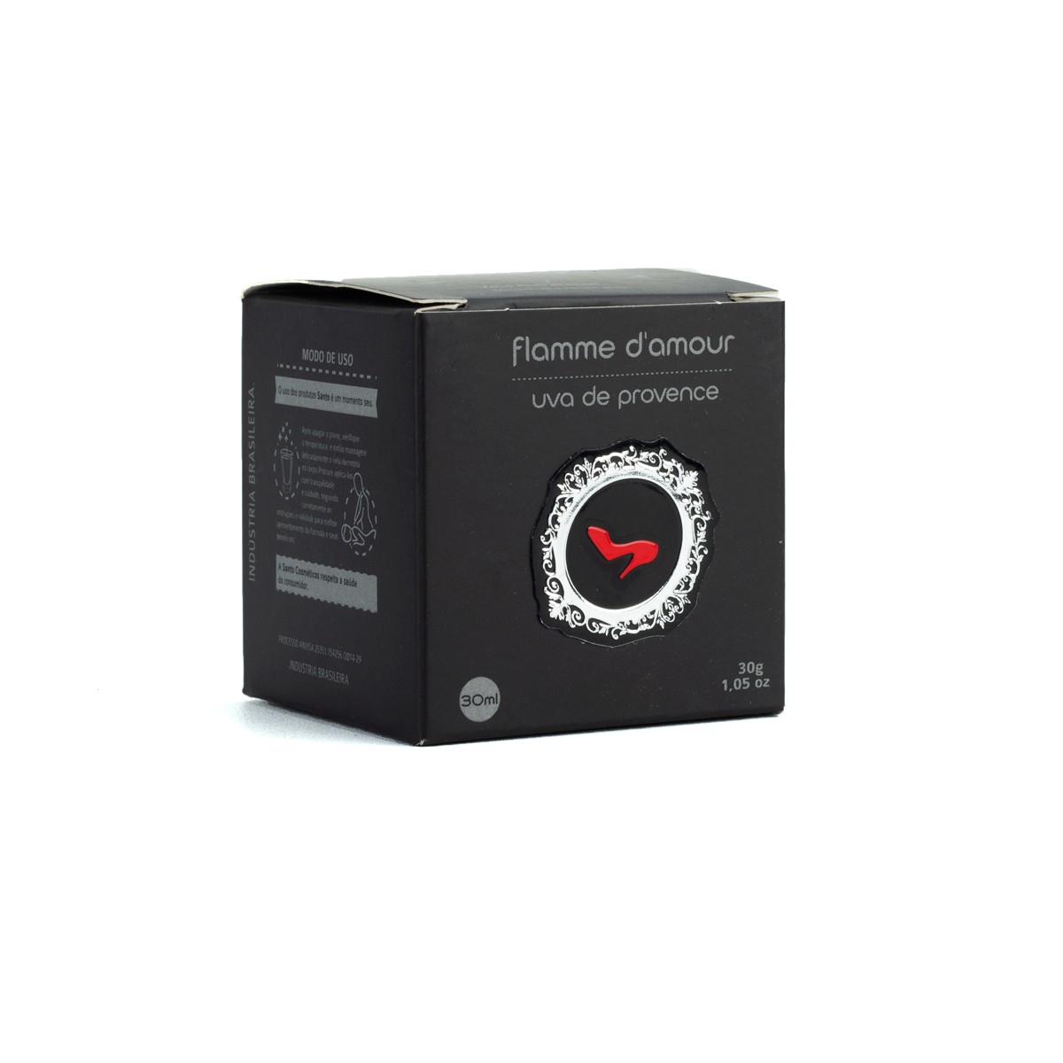 Vela Vegana Beijável no sabor de Uva de Provence com Sensação de Esquenta e Esfria - Santo Flamme D'Amour Sado | 30g - 3