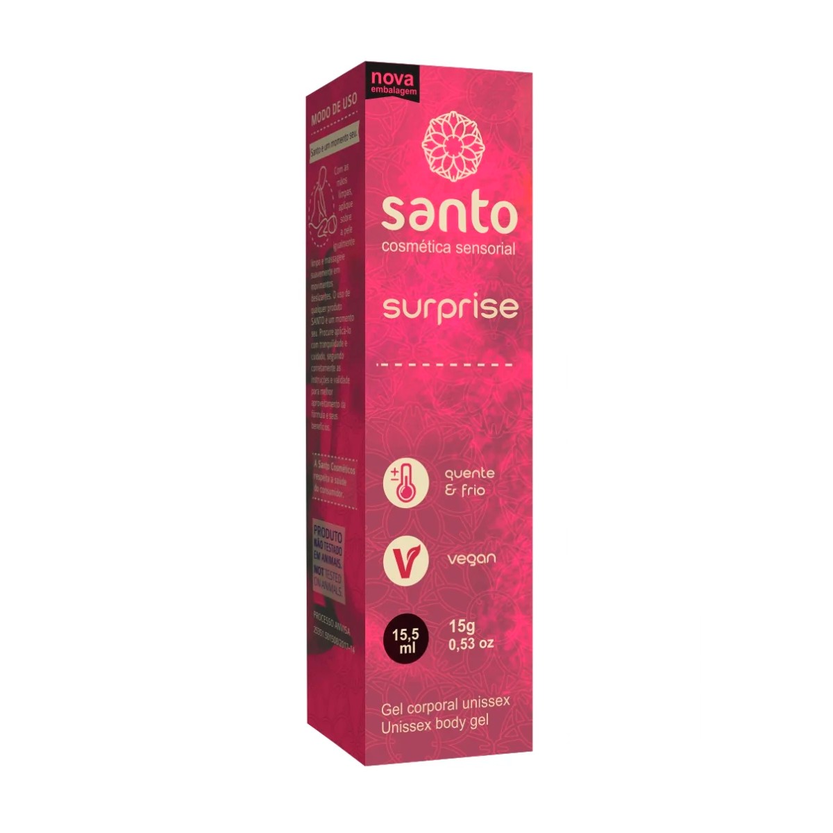Gel Unissex Beijável que Esquenta e Esfria - Santo Cosméticos Funcionais Surprise | 15g - 2