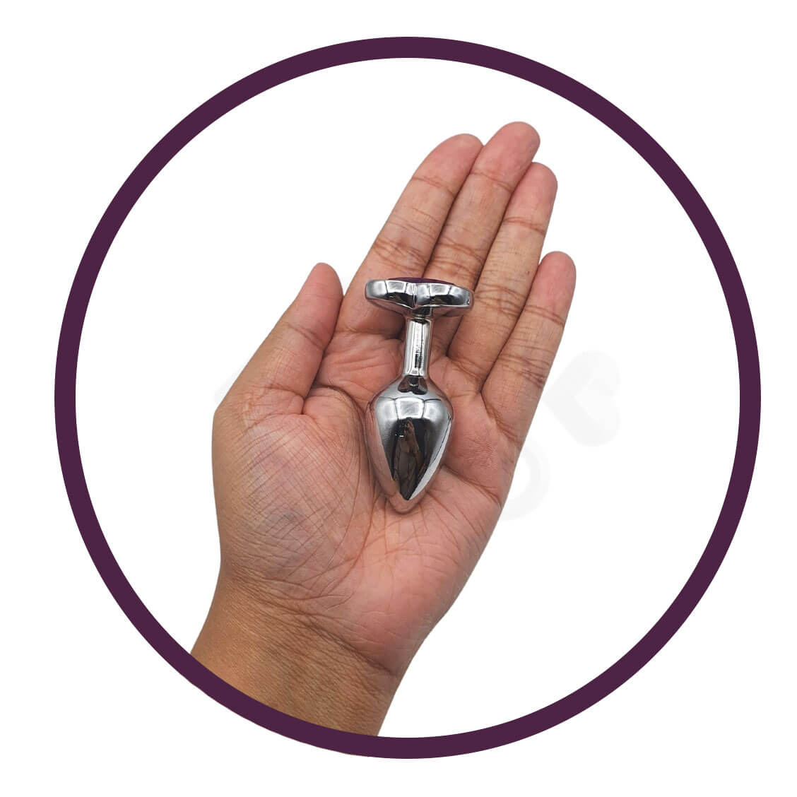 Plug Anal ''P'' em Alumínio e Base em Forma de Coração com Joia - Seamless Butt Plug Starting | 5,2 x 2,7 cm | Disponível em 6 Cores - 14