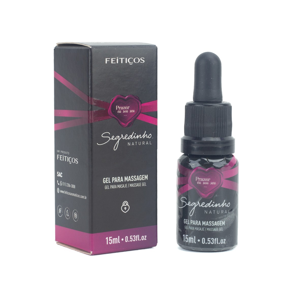 Gel Excitante com Efeito de Aquecimento - Feitiços Aromáticos Segredinho | 15 ml | Disponível em 5 Sabores - 11