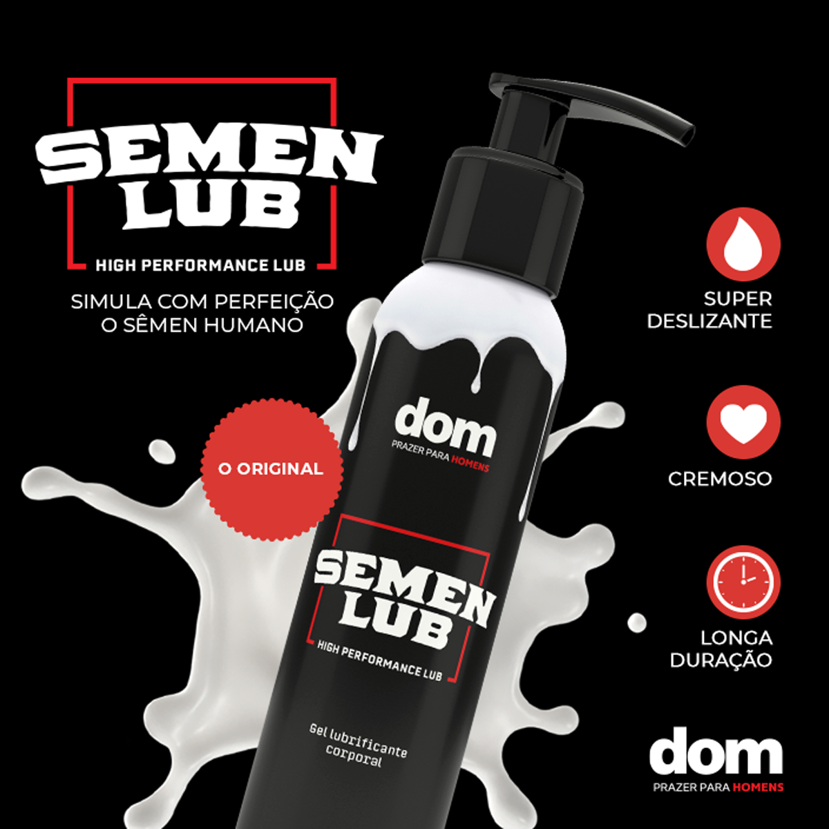 Lubrificante Íntimo Semelhante ao Sêmen Siliconado - Dom Semen Lub | 100 ml - 2