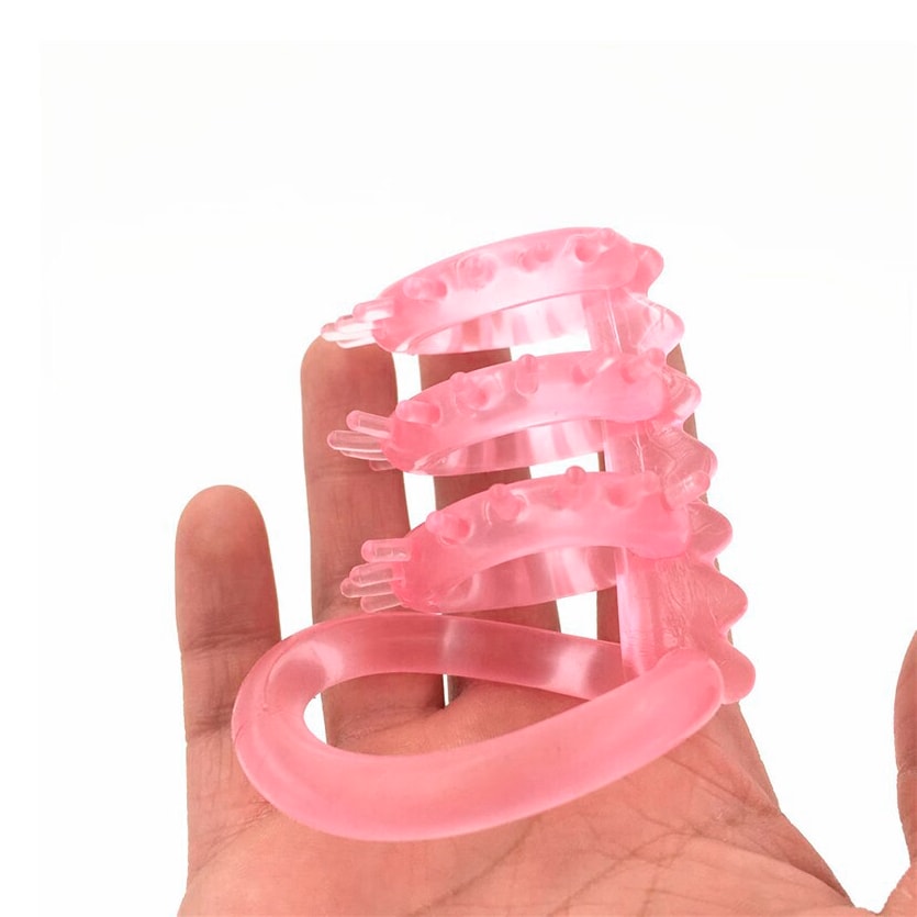 Anel Peniano Spike com 4 Argolas e Cerdas Massageadoras - Semo - 4