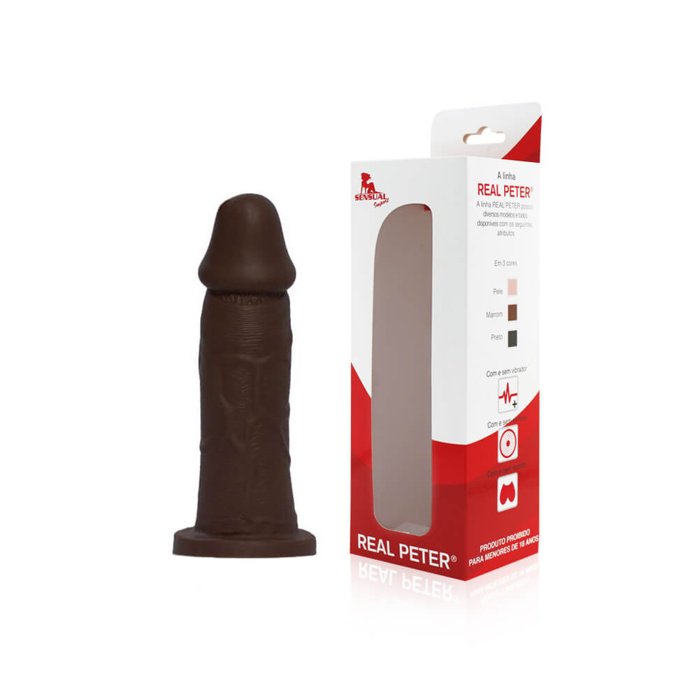 Prótese Realística em Forma de Pênis Ereto com Veias Salientes, Glande Definida e Base Achatada - Sensual Import | 13 x 3,7 cm | Disponível em 3 Cores - 6