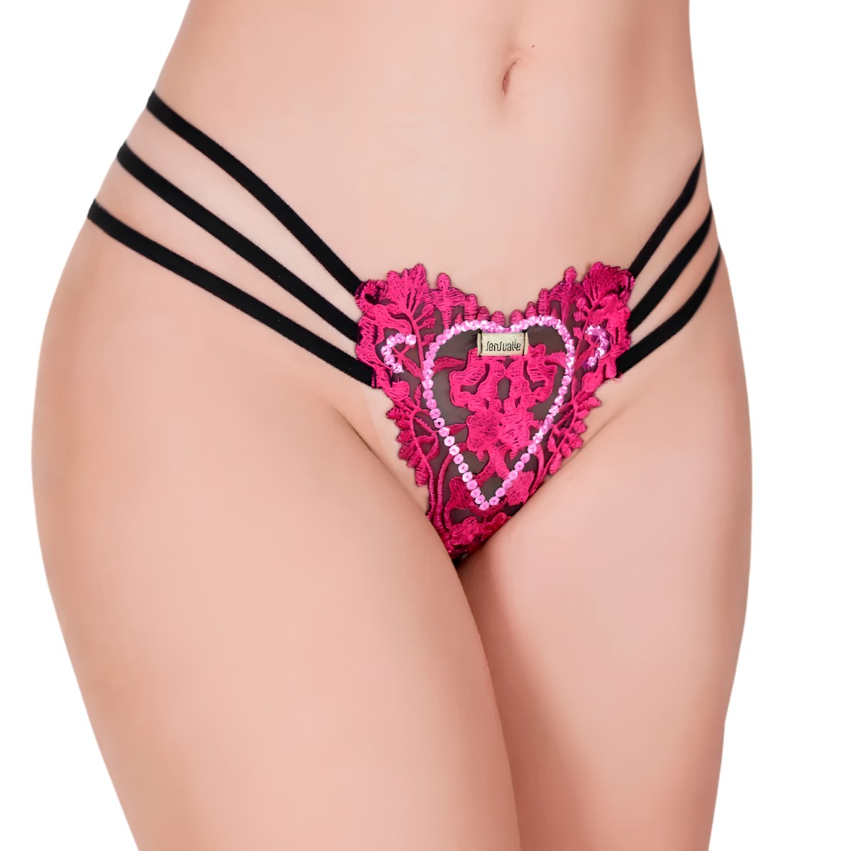 Calcinha Coração - Sensualle | Tamanho Único | Disponível em 5 Cores | Tamanho Único - 2