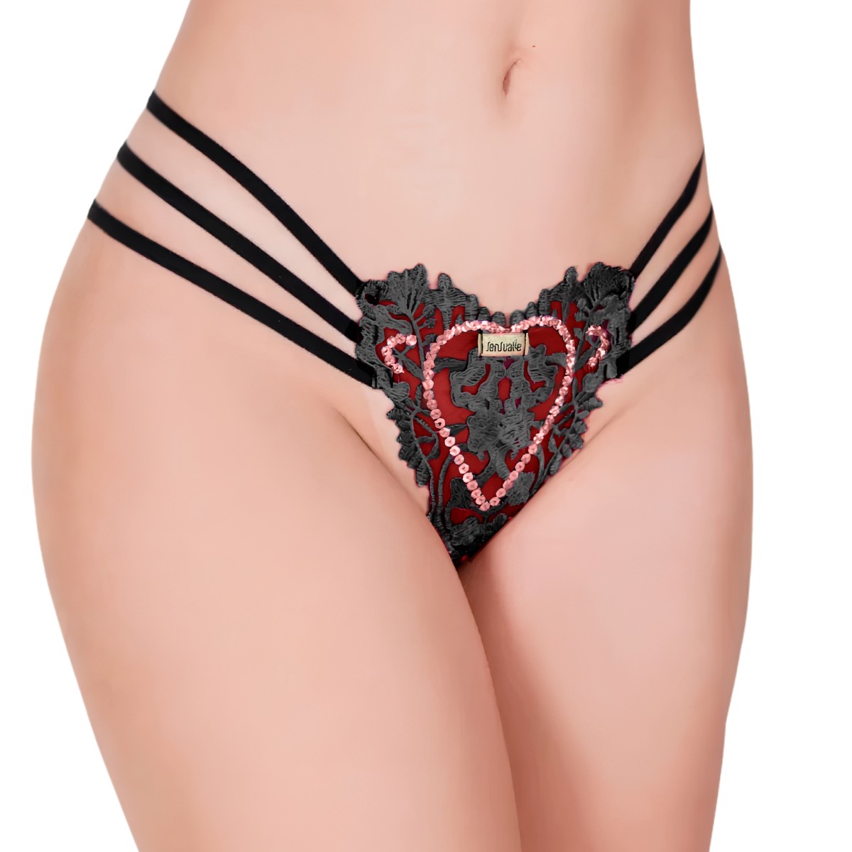 Calcinha Coração - Sensualle | Tamanho Único | Disponível em 5 Cores | Tamanho Único - 3