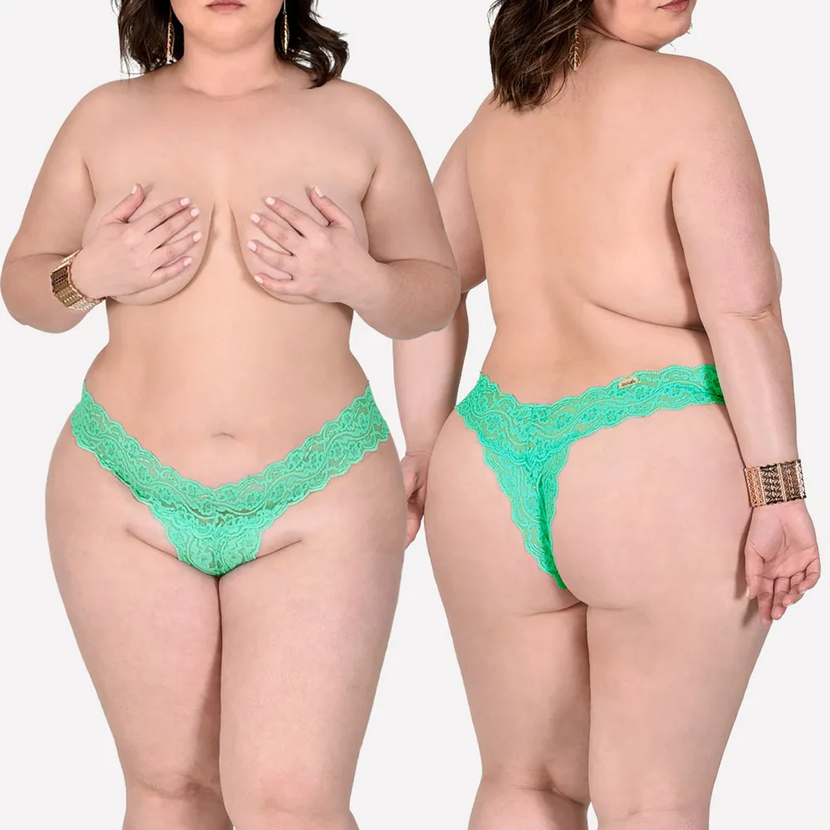 Calcinha Rendada Caridosa - Sensualle | Tamanho Plus Size | Disponível em 6 Cores - 3