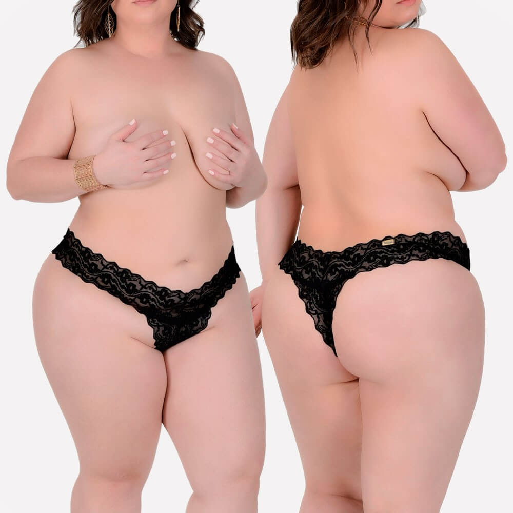 Calcinha Rendada Caridosa - Sensualle | Tamanho Plus Size | Disponível em 6 Cores - 1