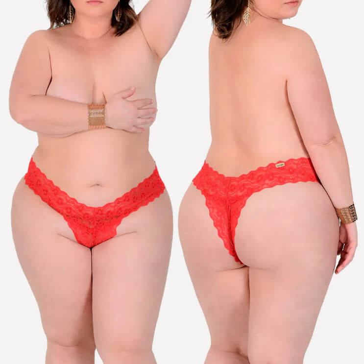 Calcinha Rendada Caridosa - Sensualle | Tamanho Plus Size | Disponível em 6 Cores - 4