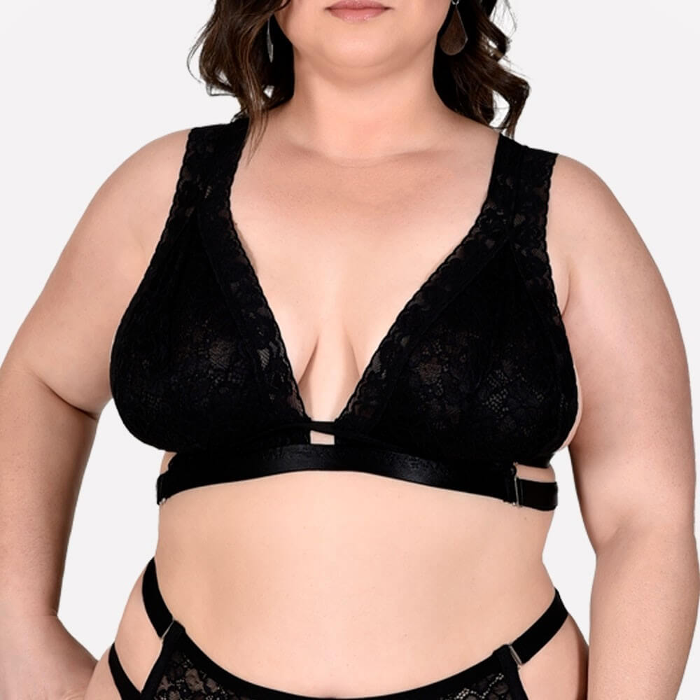 Sutiã em Renda Plus Size Aconchego - Sensualle | Disponível em 2 Cores e 3 Tamanhos - 1