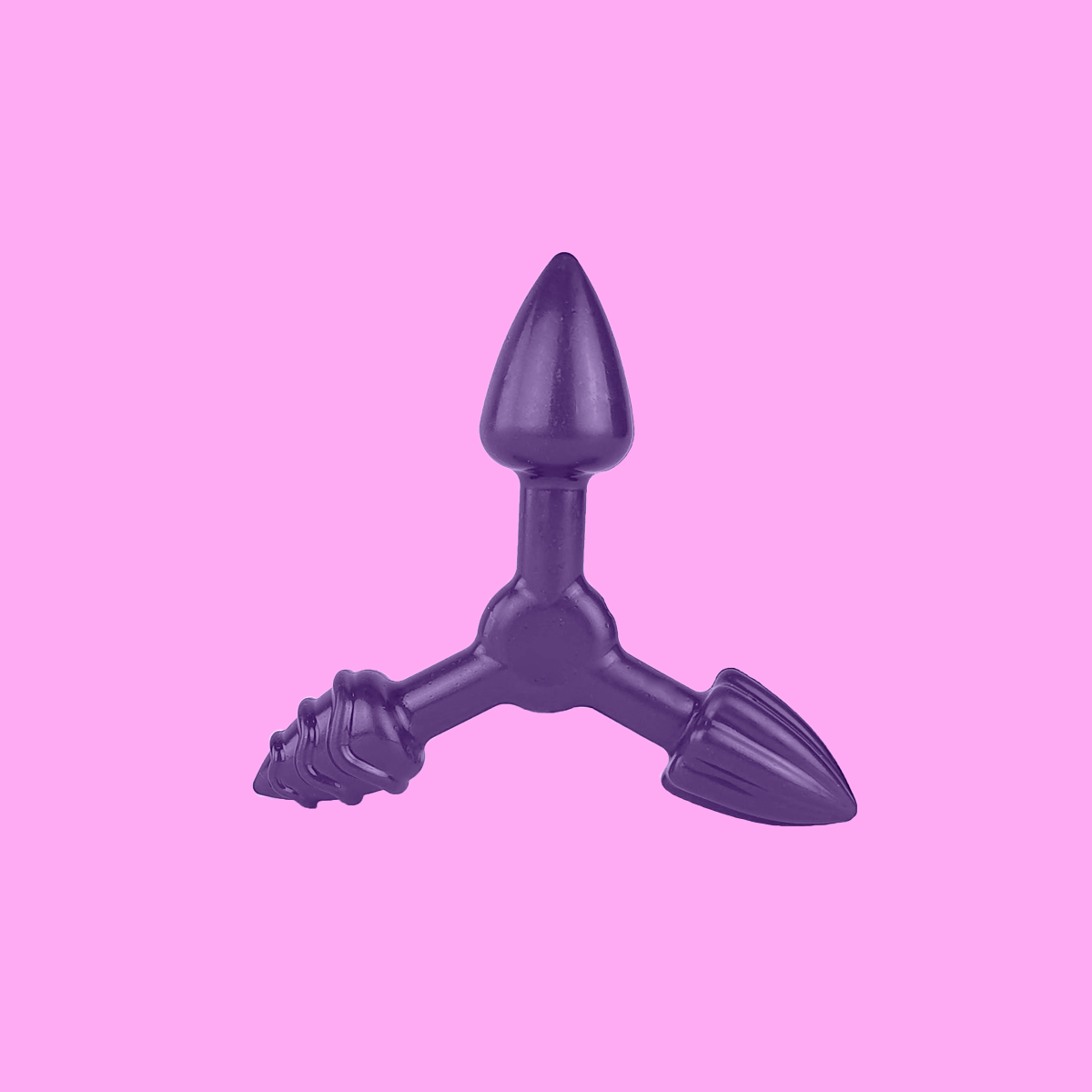 Plug Anal Triplo com Diferentes Tamanhos e Texturas - Sexy Fantasy | 4,5 x 3,1 cm - 2