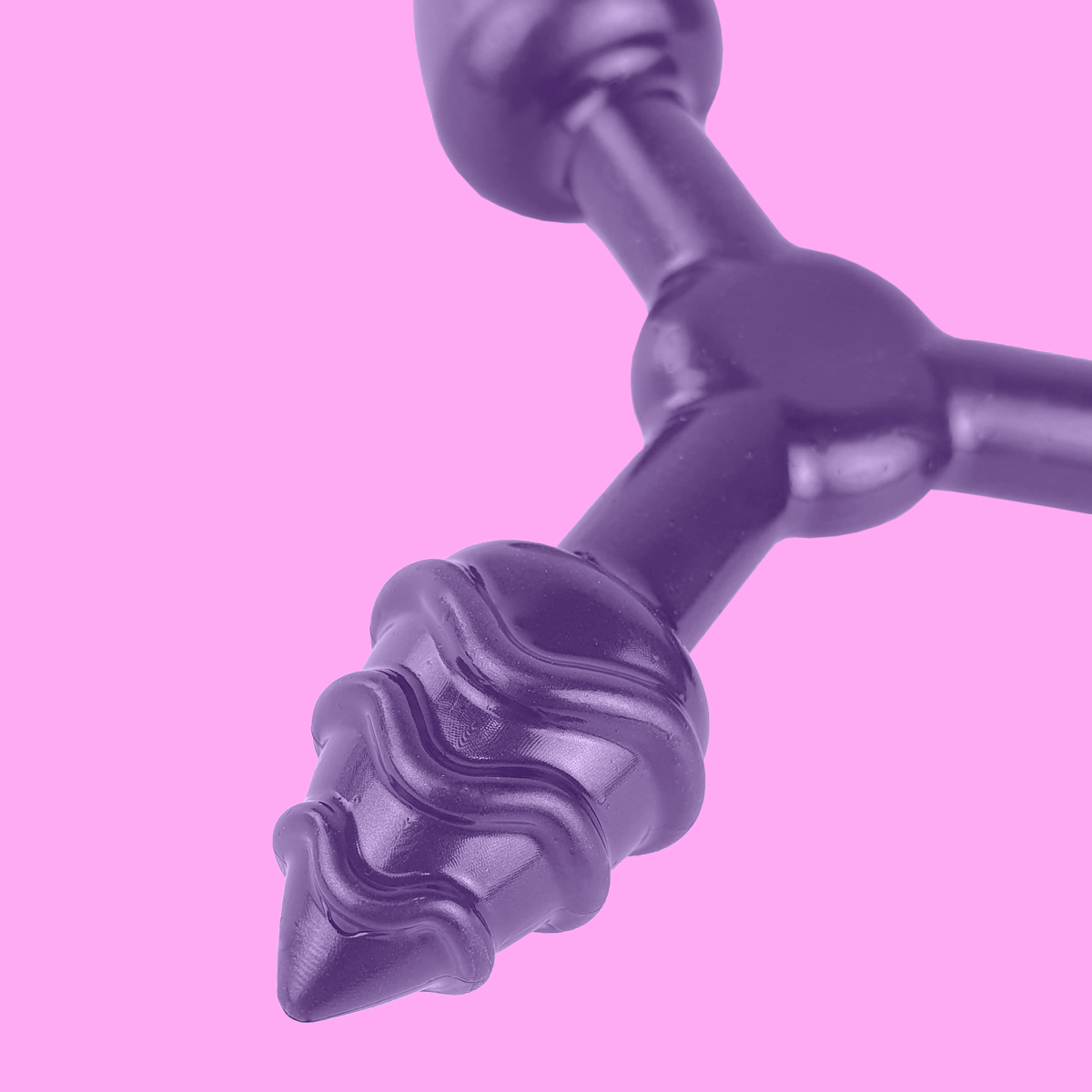 Plug Anal Triplo com Diferentes Tamanhos e Texturas - Sexy Fantasy | 4,5 x 3,1 cm - 3