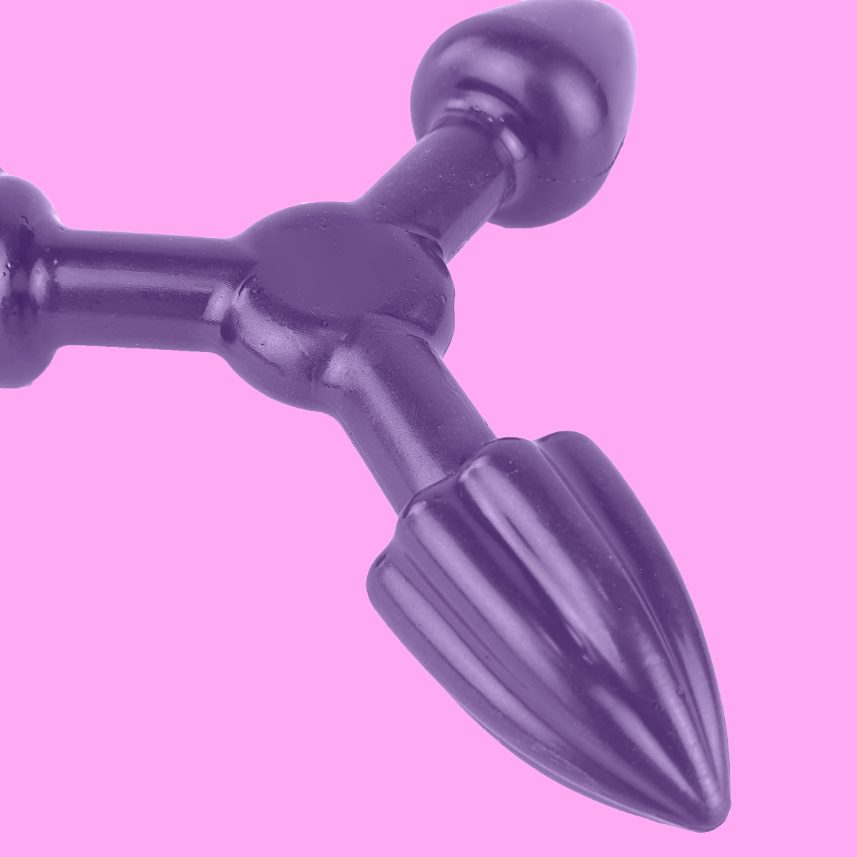 Plug Anal Triplo com Diferentes Tamanhos e Texturas - Sexy Fantasy | 4,5 x 3,1 cm - 5