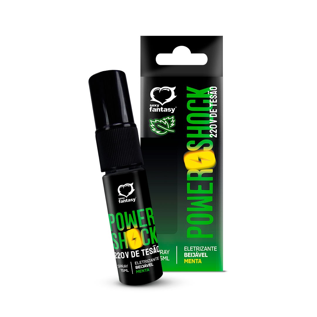 Spray Eletrizante Beijável com Sabor - Sexy Fantasy Power Shock - 15 ml | Disponível em 4 Sabores - 3