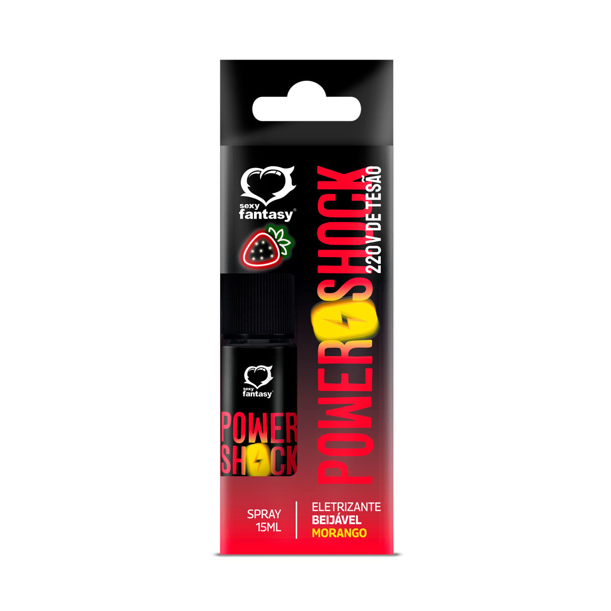 Spray Eletrizante Beijável com Sabor - Sexy Fantasy Power Shock - 15 ml | Disponível em 4 Sabores - 8