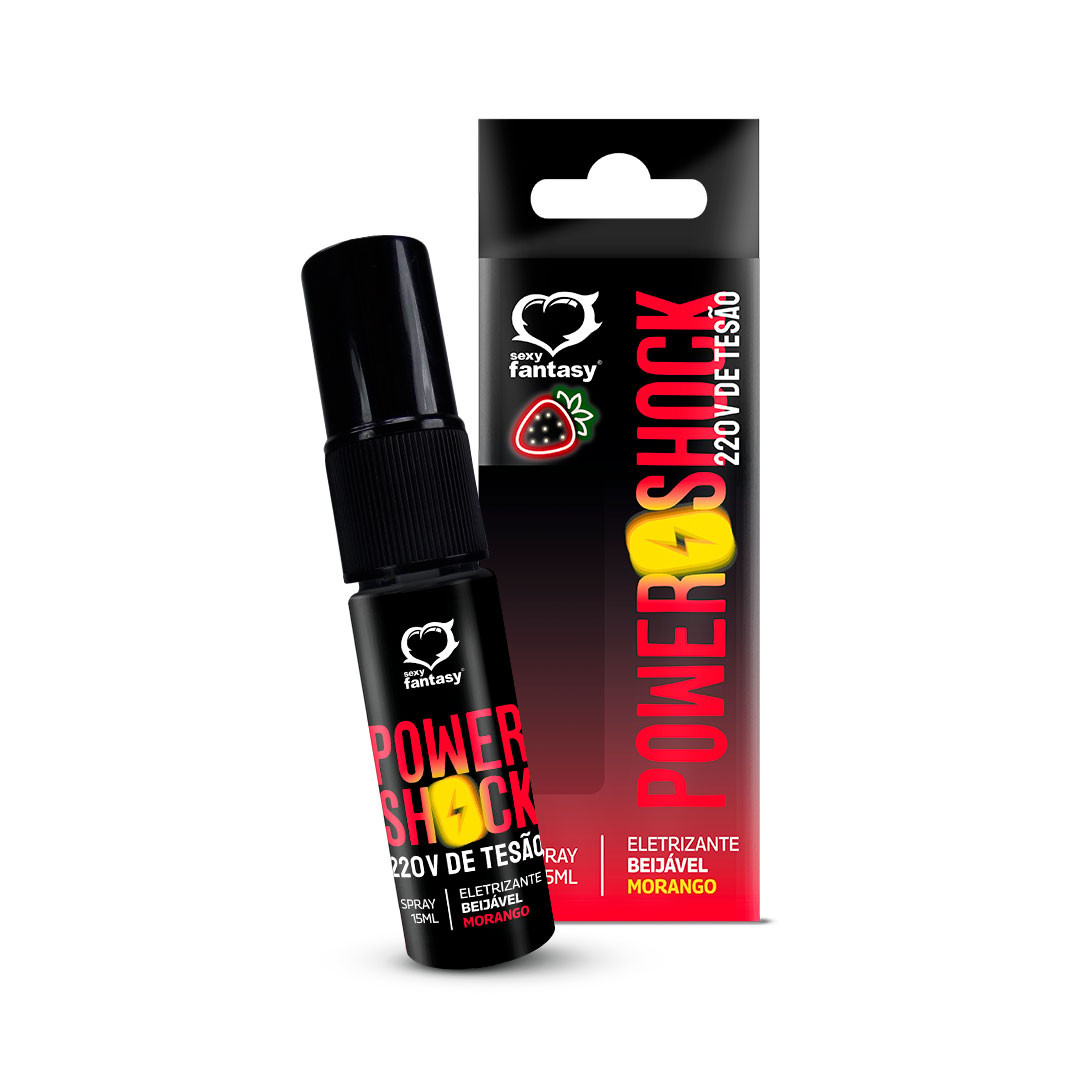 Spray Eletrizante Beijável com Sabor - Sexy Fantasy Power Shock - 15 ml | Disponível em 4 Sabores - 7