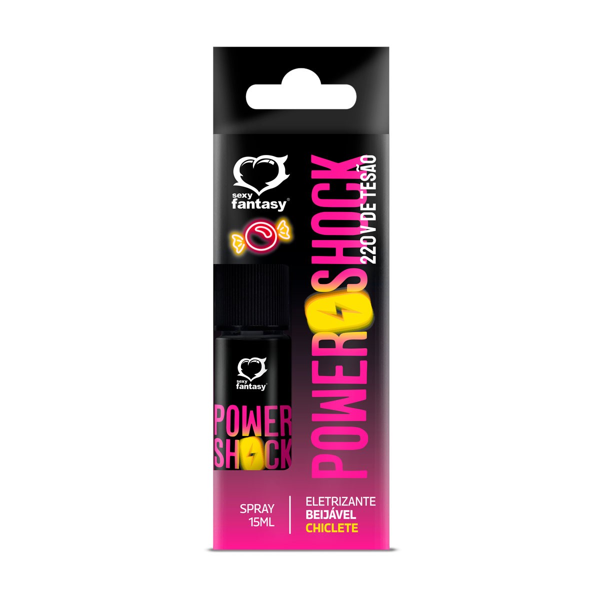 Spray Eletrizante Beijável com Sabor - Sexy Fantasy Power Shock - 15 ml | Disponível em 4 Sabores - 2