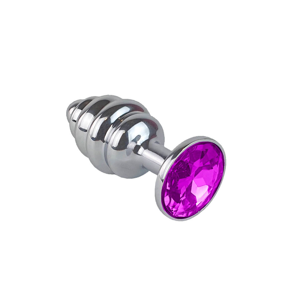 Plug Anal ''P'' Escalonado em Aço com Joia na Base - Sexy Import | 6,5 x 2,9 cm | Disponível em 7 Cores - 2