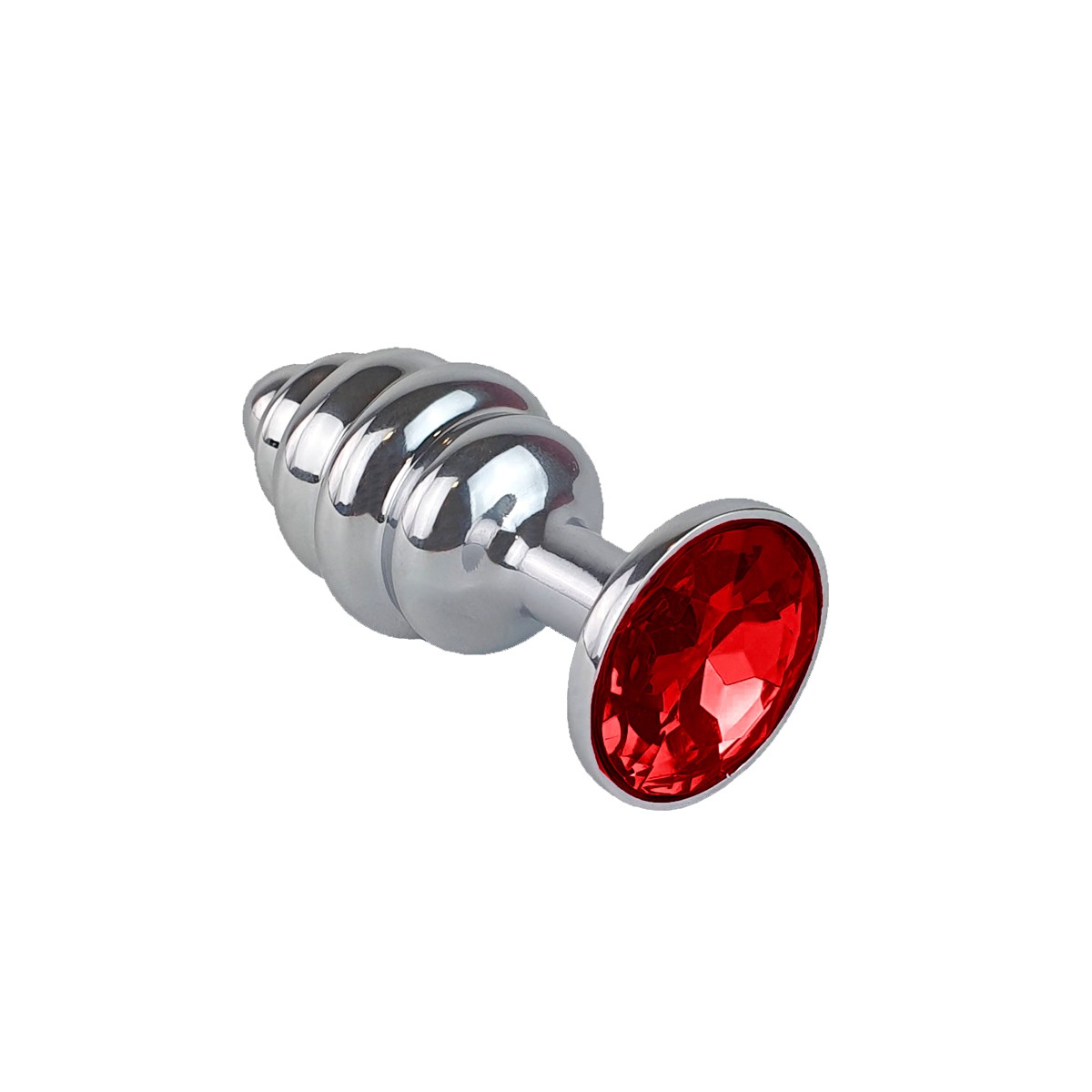 Plug Anal ''P'' Escalonado em Aço com Joia na Base - Sexy Import | 6,5 x 2,9 cm | Disponível em 7 Cores - 5