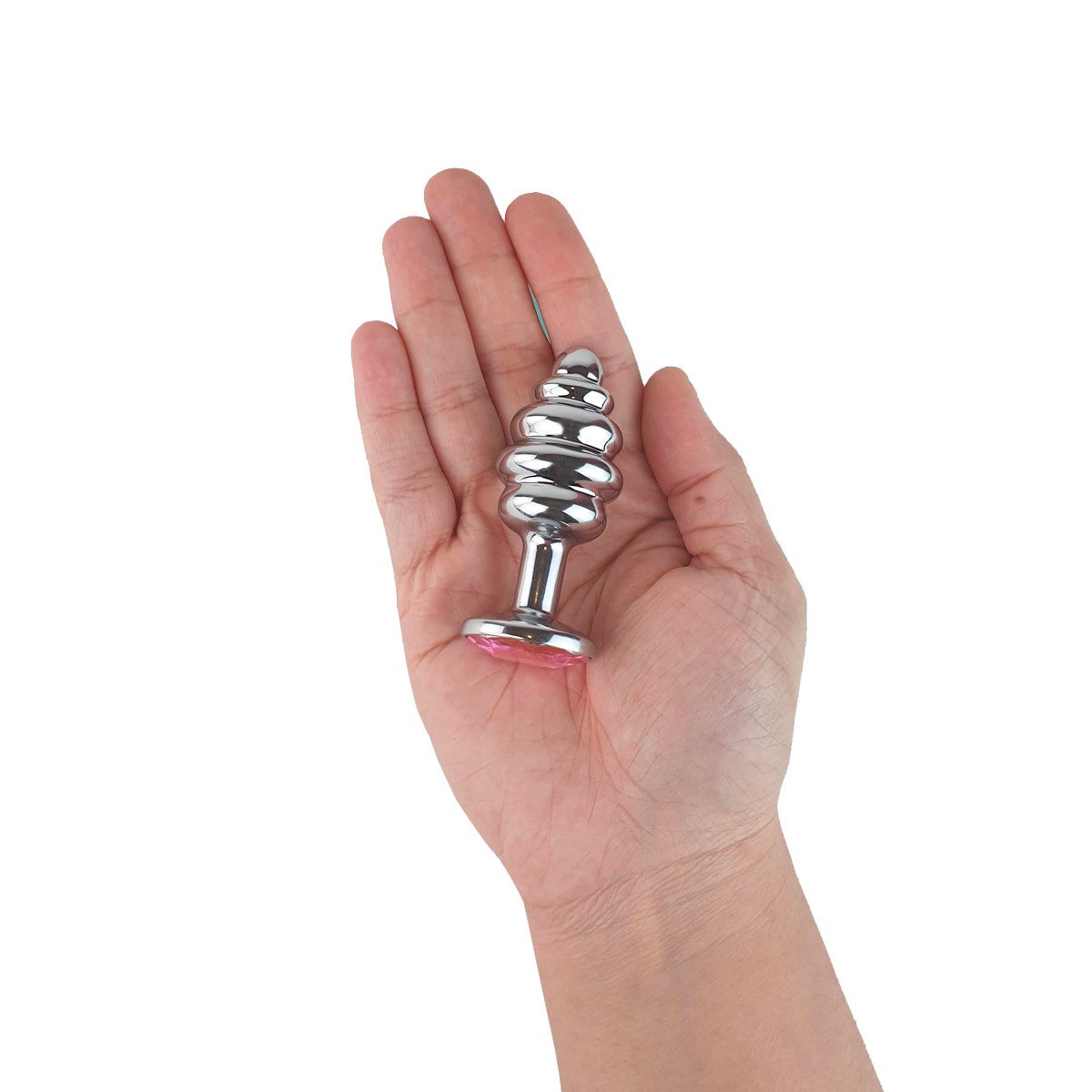 Plug Anal ''P'' Escalonado em Aço com Joia na Base - Sexy Import | 6,5 x 2,9 cm | Disponível em 7 Cores - 10
