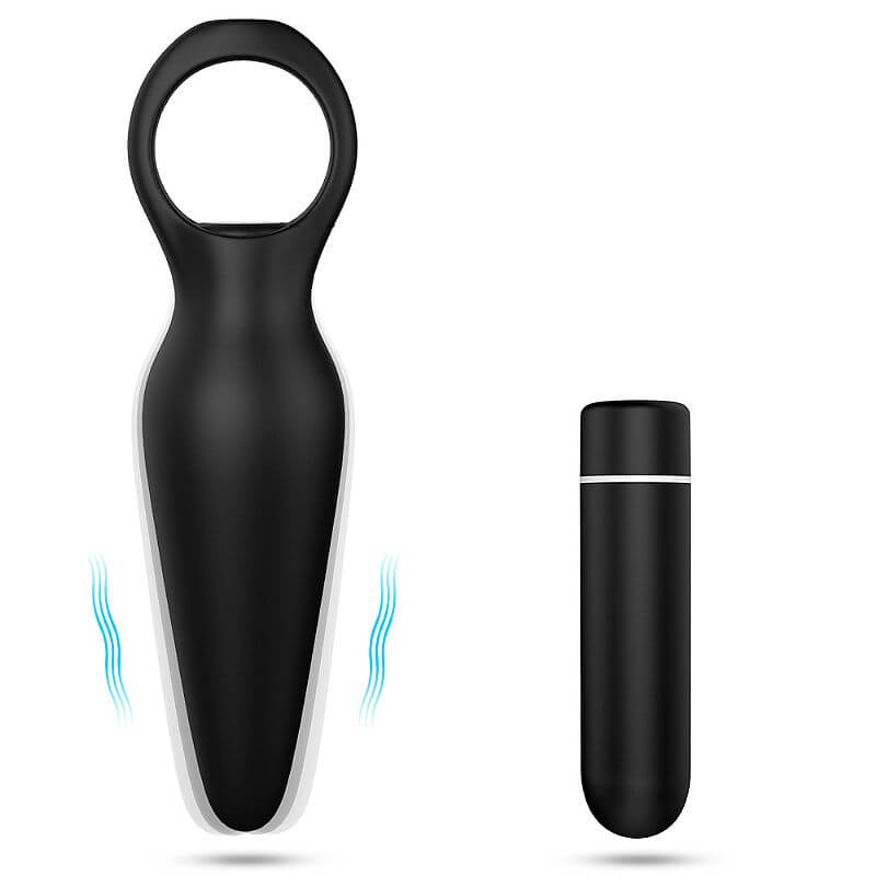 Plug Anal Recarregável em Silicone com 9 Modos de Vibração - S-Hande Dada | 9,5 x 2,5 cm - 2