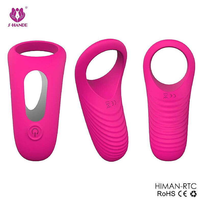 Anel Peniano Recarregável com 9 Modos de Vibração e Controle Remoto - S-Hande Himan-RTC | 8,9 x 2,7 cm | Disponível em 2 Cores - 2