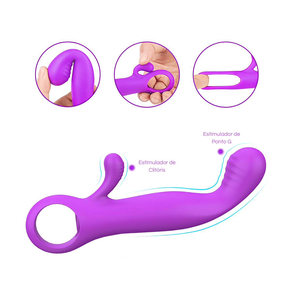 Vibrador Estimulador de Ponto G e Clítoris com 9 Modos de Vibrações e Resistente à Água - S-Hande Orifinger | 10 x 2,3 cm | Disponível em 2 Cores - 9
