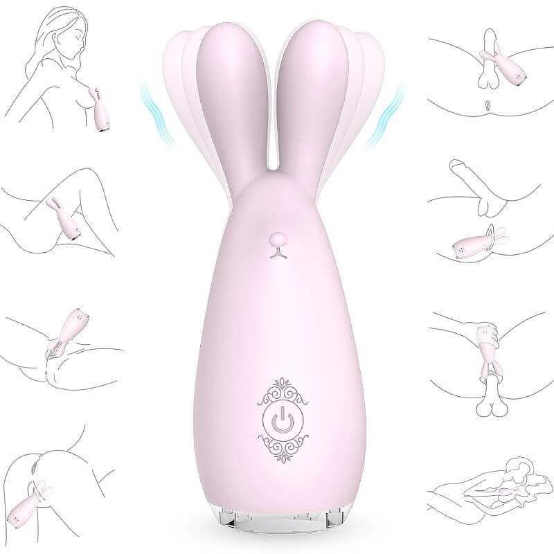 Vibrador Estimulador de Clítoris e Regiões Erógenas, Recarregável feito em Silicone com 9 Modos de Vibração e Certificação IPX7 à Prova D'Água - S-Hande Reba - 12,7 x 4 cm - 5