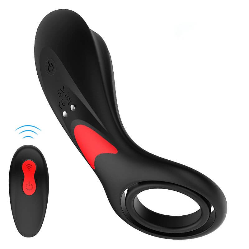 Anel Peniano e Escrotal, Recarregável com 9 Modos de Vibração e Controle Remoto sem Fio - S-Hande Rings | 12,5 x 3,7 cm - 2