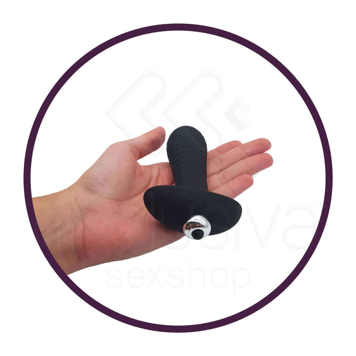 S-Hande Spiral - Estimulador de Próstata em Silicone com Vibração Única - 11,5 x 3,2 cm - 3