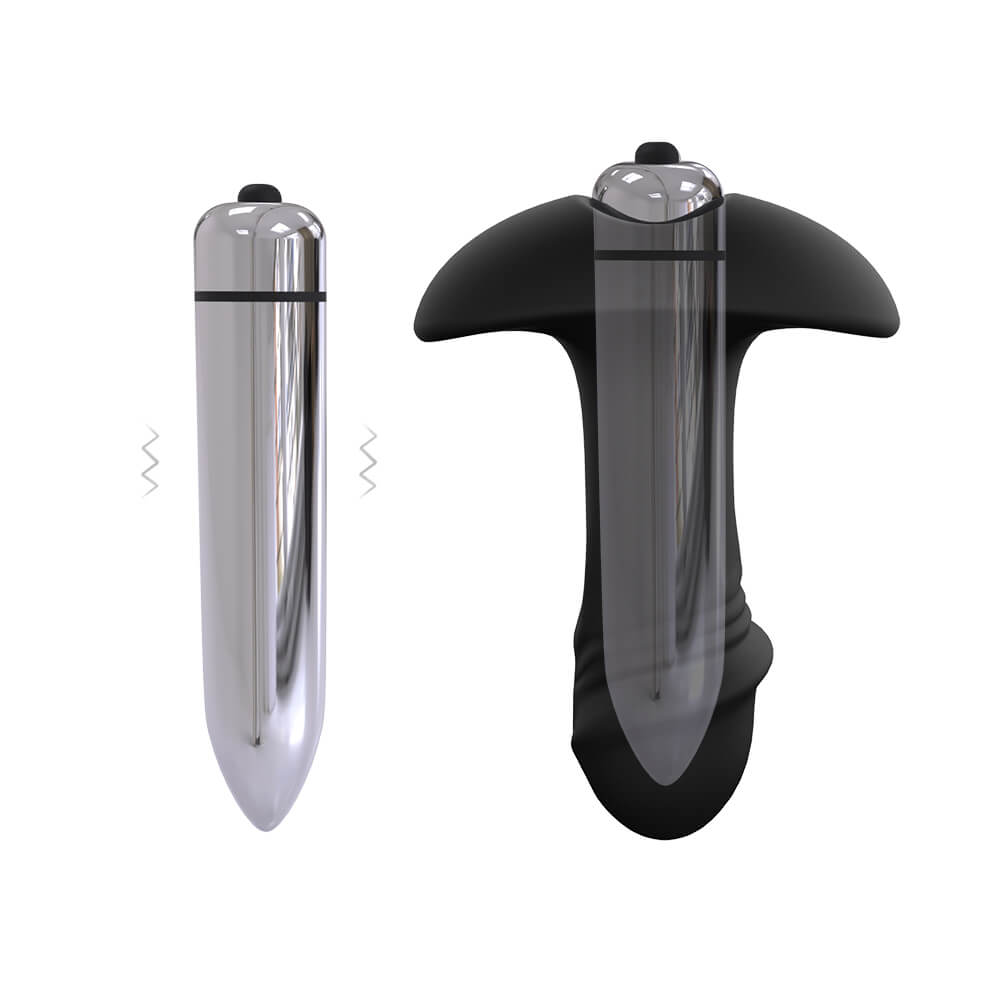 Plug Anal no Formato de Glande em Silicone e Bullet em ABS com Vibração Única - S-Hande StarArrow | 8 x 3 cm - 3