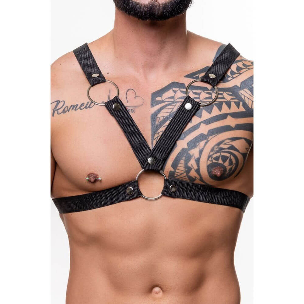Arreio Harness Ajustável Feito em Nylon com Formato de X  - Steves Designer | Disponível em 3 Cores - 1