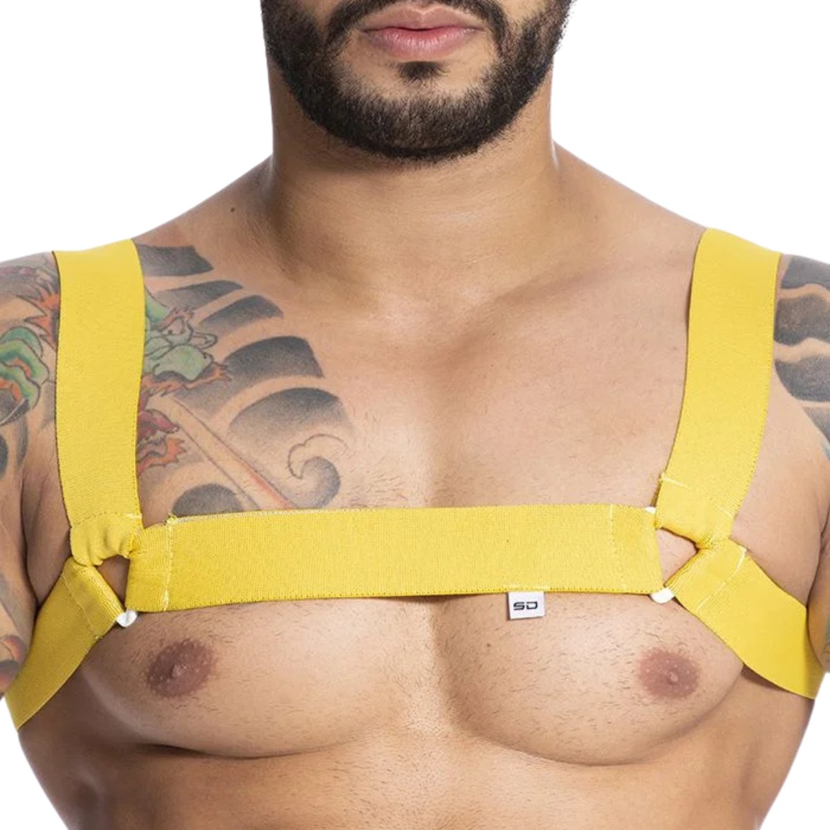 Arreio Harness Masculino em Elástico com Detalhes de Triângulo - Steves Designer | Disponível em 3 Cores - 5