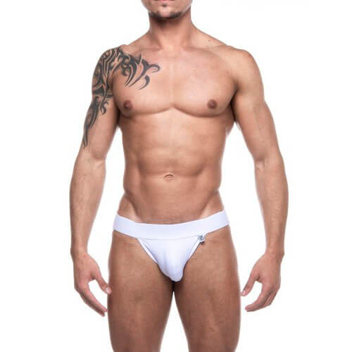 Steves Designer - Cueca JockStrap Básica em Tecido Confortável | Cor: Branco - 1
