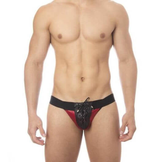 Cueca Jockstrap em Cirrê com Ilhós - Steves Designer | Tamanho Único | Disponível em 2 Cores - 1