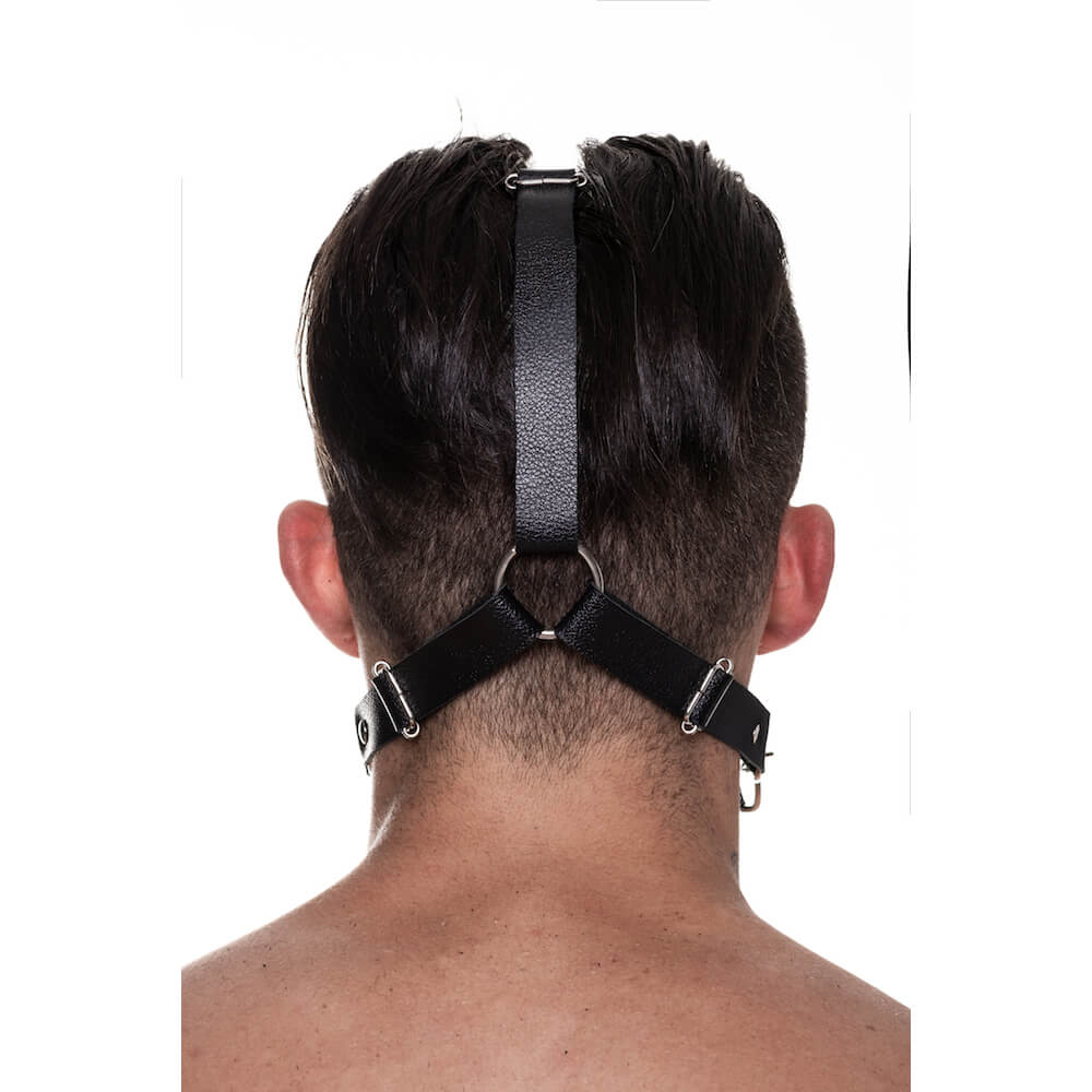 Máscara Para Práticas Fetichistas em Couro Legítimo com Regulagem Nas Alças - Steves Designer - 2