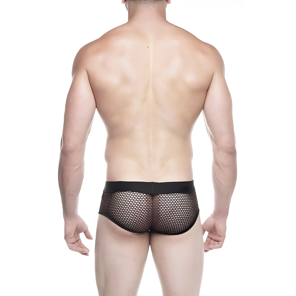 Sungão em Arrastão e Tule Frontal com Transparência - Steves Designer | Tamanho Único - 3