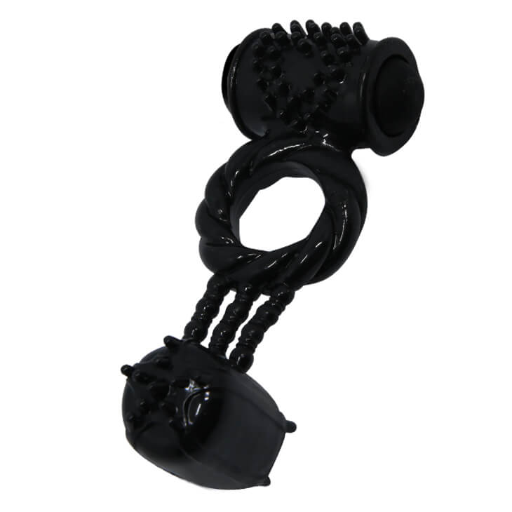 Anel Peniano em Silicone Flexível com Vibração, Estimulador de Clitóris e Períneo - Baile Sweet Ring - 4