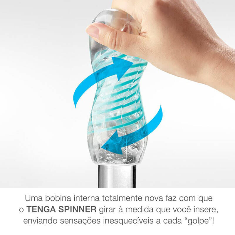 Masturbador Masculino em Silicone com Textura Interna e Que se Movimenta em Espiral - Tenga Spinner Shell | 13 x 4,5 cm - 3