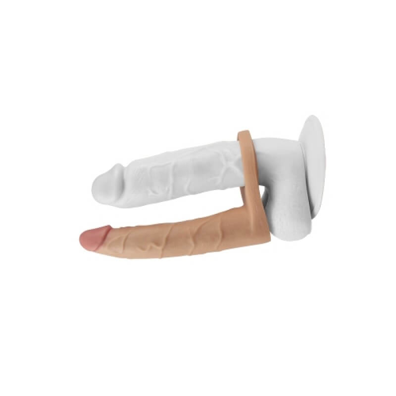 The Ultra Soft Double - Anel Companheiro em Silicone com 10 Modos de Vibração - 15,5 x 3,5 cm - 2