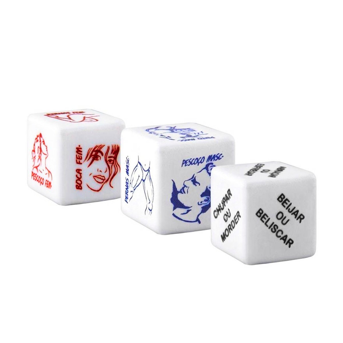 Jogo Toque do Cupido com 3 Dados Eróticos - Diversão Ao Cubo - 3