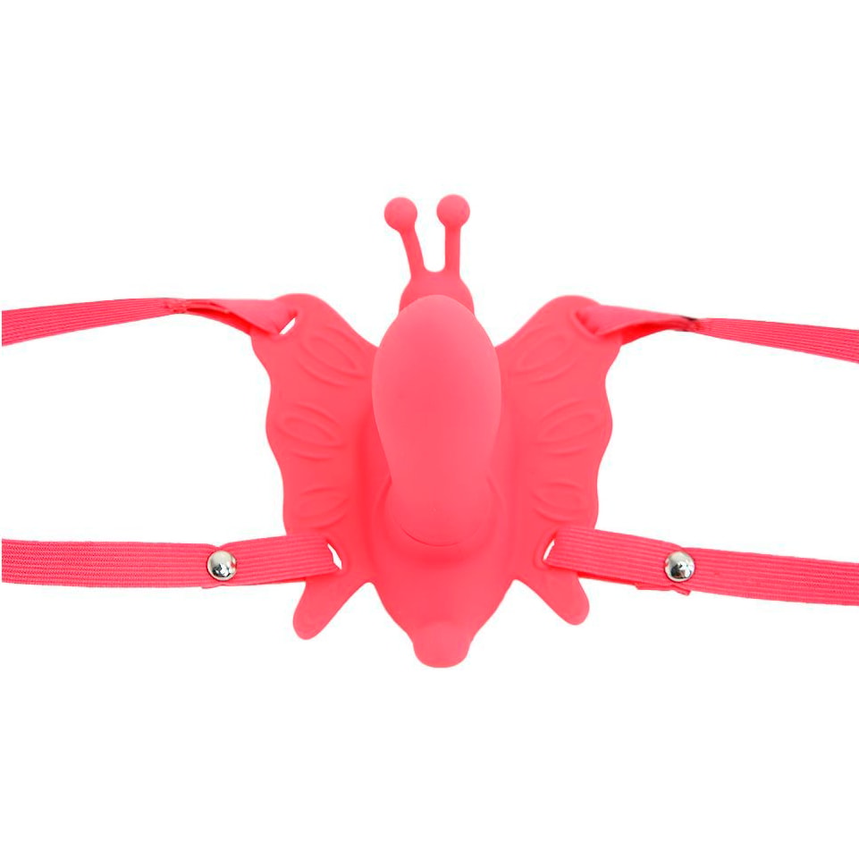 Vibrador em Forma de Borboleta com Mini Pênis, 29 Modos de Vibração e Alças Para o Quadril - Ultra Passionate Harness | 6,3 x 2,7 cm - 4