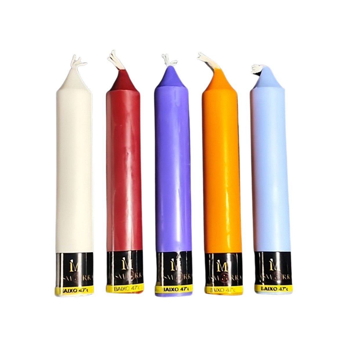 Vela de Cera com Calor Baixo - Masmorra Velas | 14 x 2,1 cm | Disponível em 5 Cores - 1