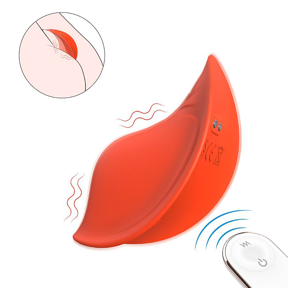 Vibrador de Calcinha em Silicone com 9 Modos de Vibrações, Controle Remoto Sem Fio e Recarregável - S-Hand Love Of Butterflies RCT | 8,4 x 4,6 cm | Disponível em 2 Cores - 5